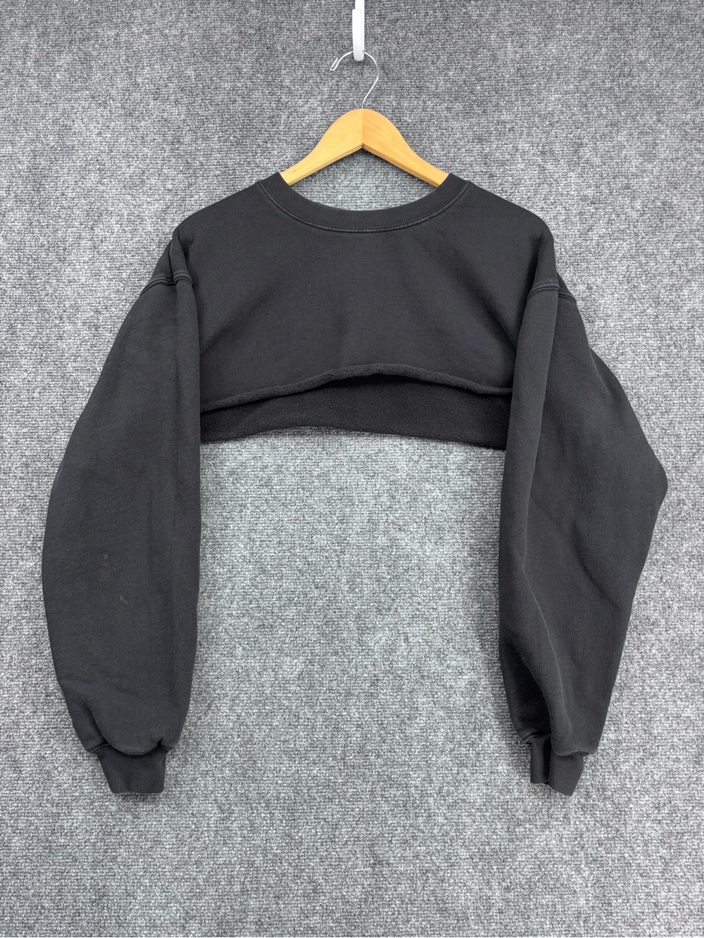 Joah Brown Black Sporty Sexy Cutoff Athleisure Sweatshirt Women’s OS